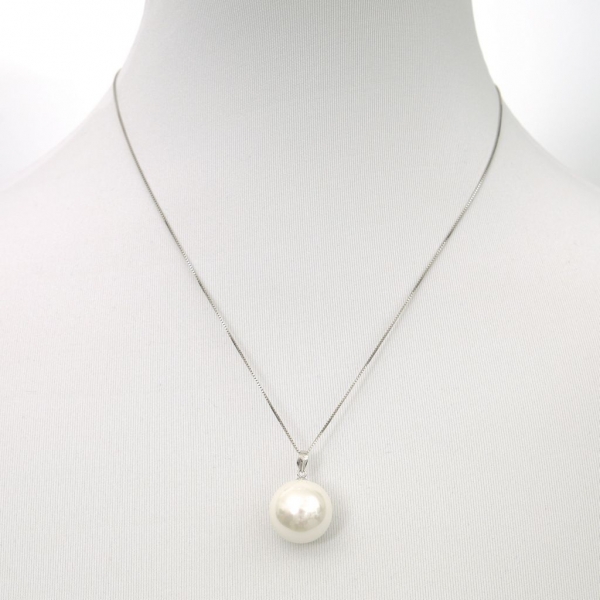 Anhänger & Ohrstecker: 16 mm Muschelkernperlen