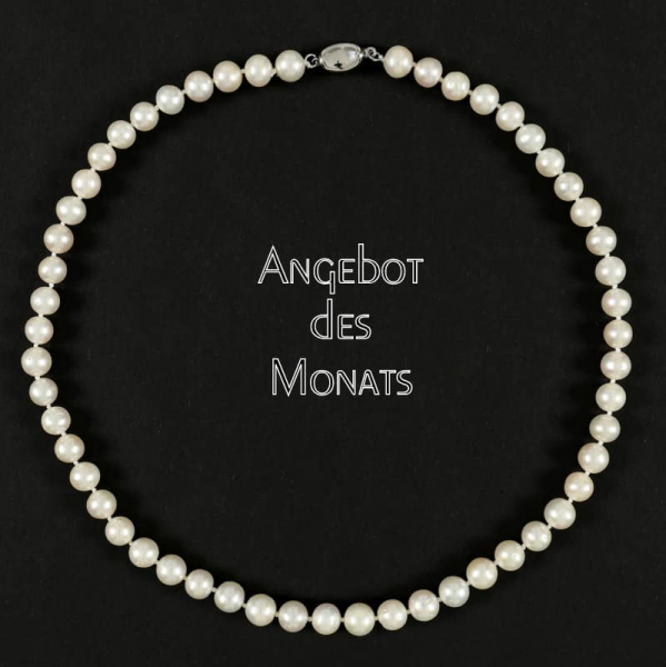 Perlenkette in Weiß mit 8 mm Perlen
