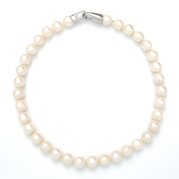 Perlenkette in Weiß mit 11,6 - 12,5 mm Perlen
