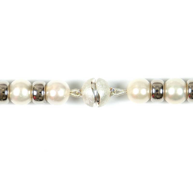 Barocke perle Armband 10-11mm weiß Süßwasser Perle Armband Magnet Schließung 