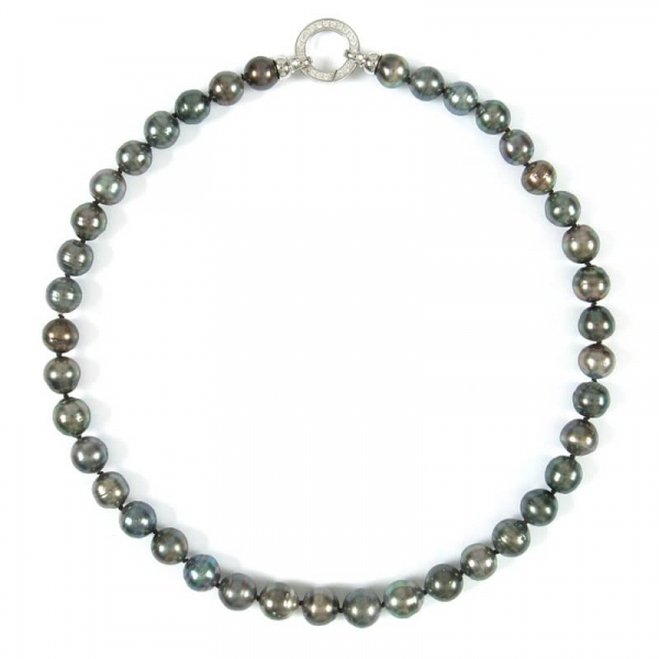 Tahiti Perlenkette mit 9,2-10,8 mm Perlen