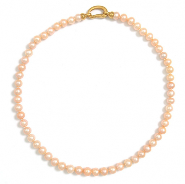 Perlenkette in Peach mit 8 mm Perlen