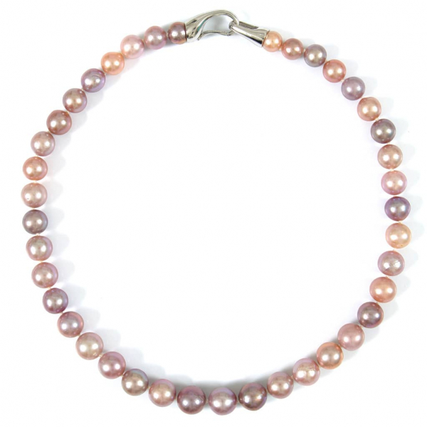 Perlen-Collier in Multi-Color mit seltenen Kasumi Perlen
