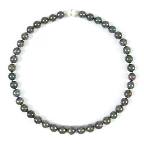 Tahiti Perlenkette mit 9,1-10,5mm Perlen