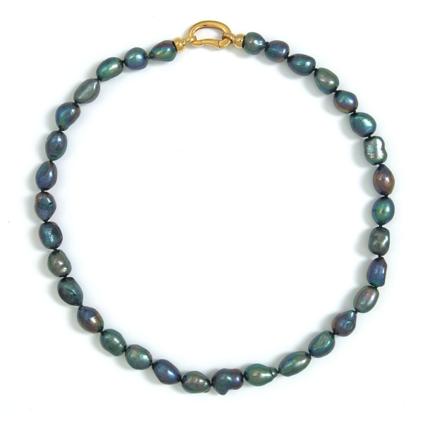 Semi-Barocke Perlenkette in Peacock mit 10 mm Perlen