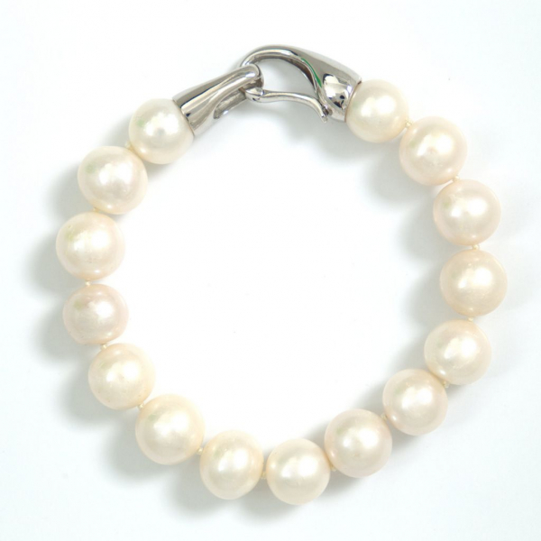 Perlen-Armband in Weiß mit 11,5-12 mm Perlen