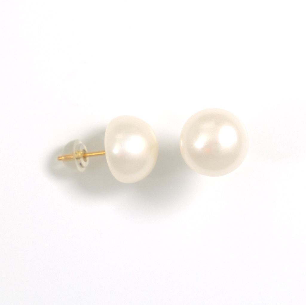 1 Paar Perlen Ohrringe Ohrstecker 10 mm Bunt Farben Ohrschmuck Perle Kunstperlen 