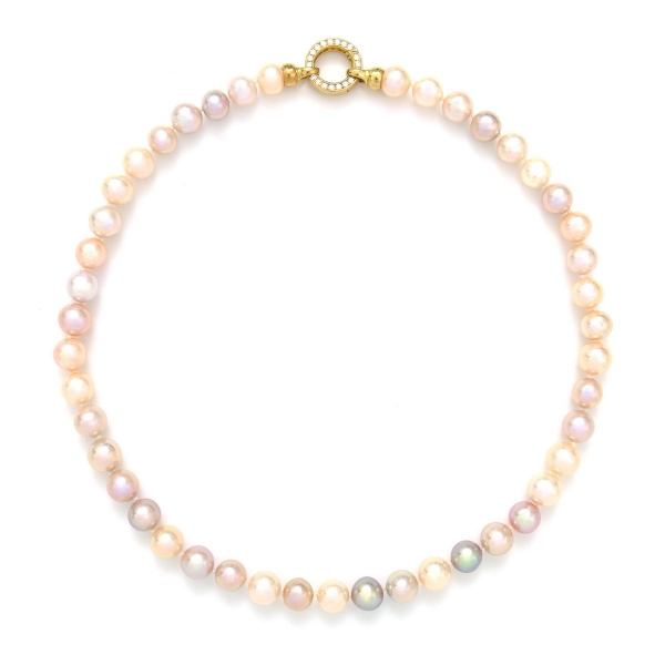 Perlenkette in Multi-Color mit 9 mm Perlen