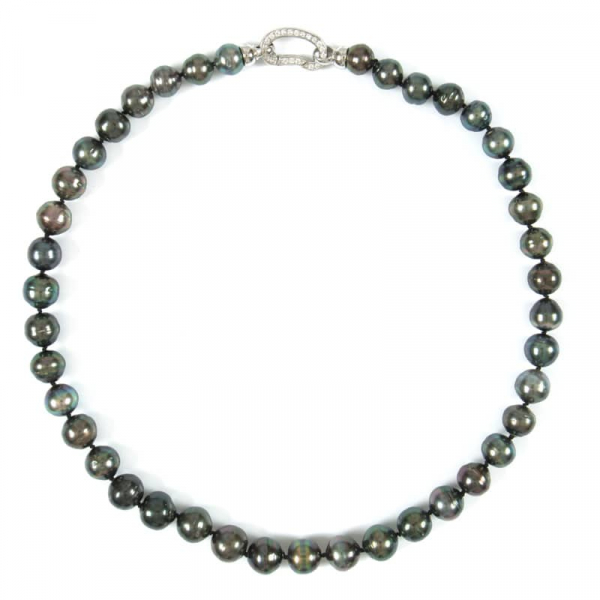 Tahiti Perlenkette mit 9,1-10,9 mm Perlen