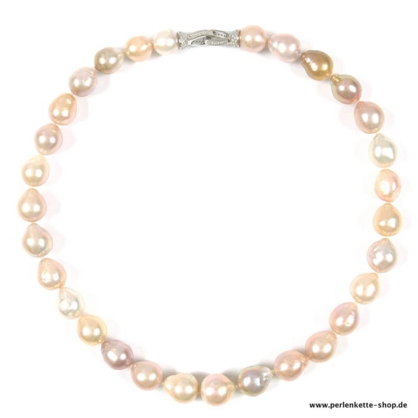 Edison Perlenkette in Naturtönen mit 11-13mm Perlen