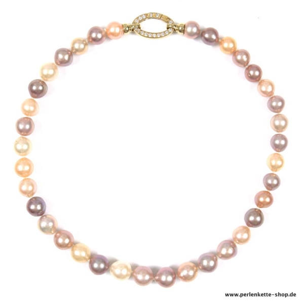 Perlen-Collier in seltenen metallischen Farben