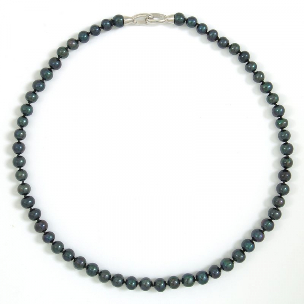 Perlenkette in Peacock mit 7 mm Perlen